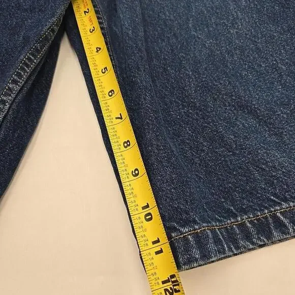 Vintage Y2K Anchor Blue BAGGY Skate Light Wash Denim Blue Jean Shorts Mens‎ 31 - Picture 7 of 15